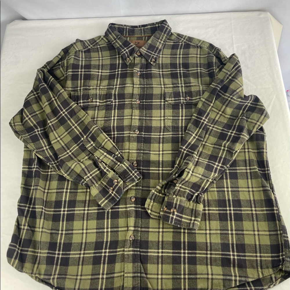 Men’s 2X Outdoor Life Long Sleeve Flannel Shirt - Picture 2 of 4